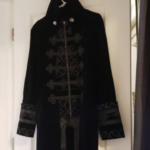 Black velvet midevil/renaissance/gothic coat